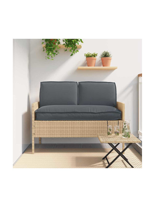vidaXL Waterproof Garden Chair Cushion with Backrest Oxford Grey 3 Pieces