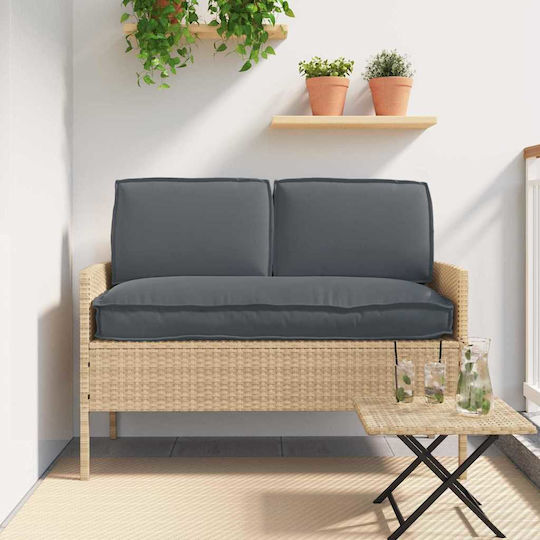 vidaXL Waterproof Garden Chair Cushion with Backrest Oxford Grey 3 Pieces