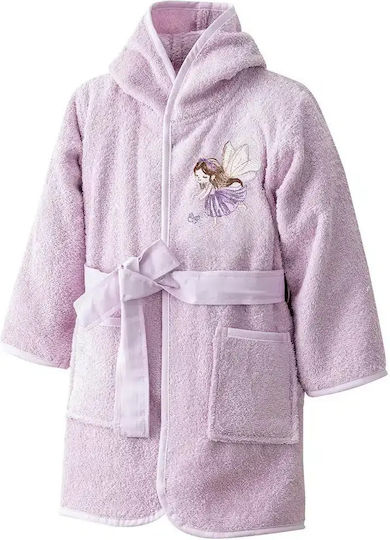 Borea Kids Bathrobe Magic Garden Lilac Hooded Borea Kids Bathrobe Magic Garden Lilac Hooded