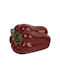 Decorative Porcelain Paprika Red 11.5x8x9cm Kaemingk 874075-1 00056264