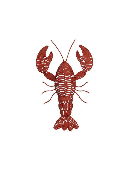Decorative Lobster Paper Rope Metallic Red 45x28x5cm Kaemingk 873023-2 00056112