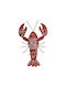 Decorative Lobster Paper Rope Metallic Red 45x28x5cm Kaemingk 873023-2 00056112