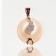 Anhänger Schwan Rosa Silber 925 Zirkon Rosa Vergoldung 18k Damen