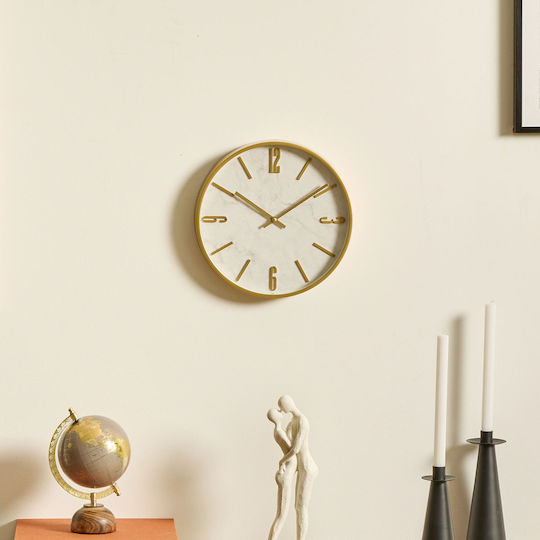 A-s Nathalie Wall Clock Plastic Gold Ø29cm