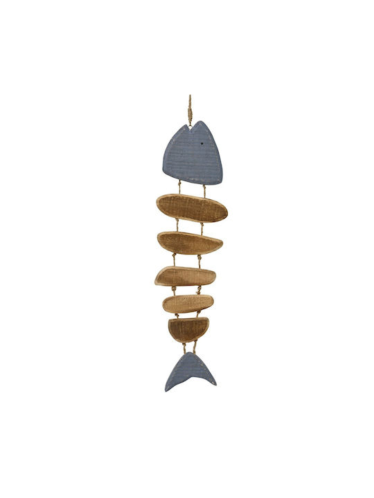 Kaemingk Handmade Blue Hanging Wall Decor Made of Wood 54x2x54cm