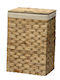 Kaemingk Decorative Fabric Basket with Cap and Handles Brown 36x26x54cm