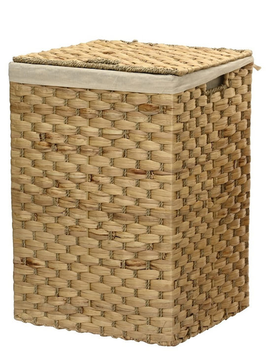 Kaemingk Decorative Fabric Basket with Cap and Handles Brown 45x36x64cm