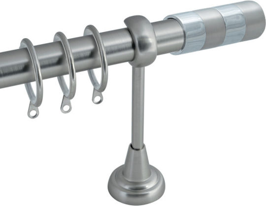 BetterHome Ausziehbare Metallische Vorhangstange Einzeln 140-250cm Silber