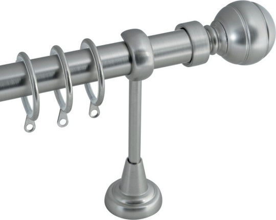 BetterHome Ausziehbare Metallische Vorhangstange Einzeln 140-250cm Silber