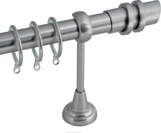 BetterHome Ausziehbare Metallische Vorhangstange Einzeln 140-250cm Silber