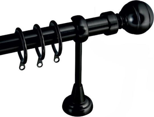 BetterHome Ausziehbare Metallische Vorhangstange Einzeln 140-250cm Schwarz