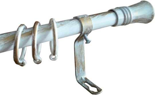 BetterHome Ausziehbare Metallische Vorhangstange Einzeln 120-210cm Weiß
