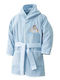 Borea Kids Bathrobe Pilot Light Blue Hooded