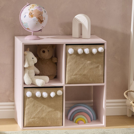 A-s Mix'n Modul Βιβλιοθήκη Δαπέδου Ξύλινη Ροζ 63.6x30x63.6cm