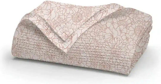 Borea Bloom Blanket Pique Single 160x240cm Rose