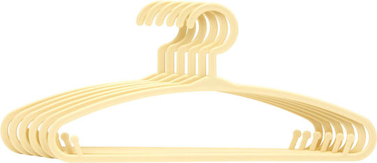 A-s Hangers Kids Plastic Yellow 6 Pieces