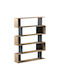 Bookcase Tetri Sonoma-Anthracite 121.8x25.4x158.8cm