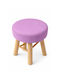 Living Room Wooden Lilac Stools J