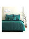 Kotonia Home Set Huse Pentru Pilote 100% Bumbac 180x200cm Semidublu Cu Față De Pernă Aqua Marine