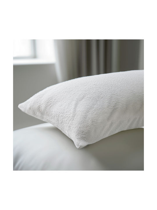 Adam Home Terry Σετ Μαξιλαροθήκες Αδιάβροχες Λευκές 52x72εκ.