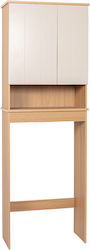 Eurocasa Ντουλάπι Μπάνιου Πλυντηρίου 62x23x179cm Ματ Λάκα Καφέ 9742
