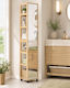 Eurocasa Floor Bathroom Column with Matte Lacquer Beige M30xB25xH170cm