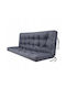 Garden Sofa Cushion with Backrest Gray