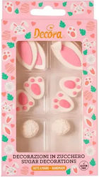 Decora Sugar Decoration Kit Make A Bunny Rabbits 26x50mm 10 Pieces