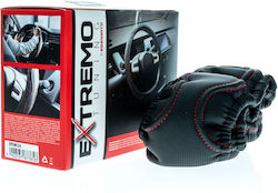 Extremo Tuning Auto Lenkradabdeckung Synthetisch Rot mit Roter Naht