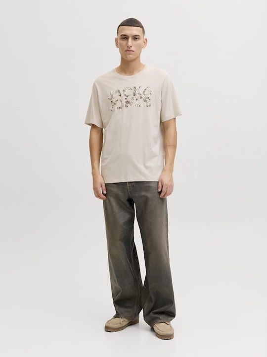 Jack & Jones T-shirt Εκρου