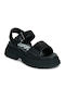 Damen Flache Sandalen Schwarz