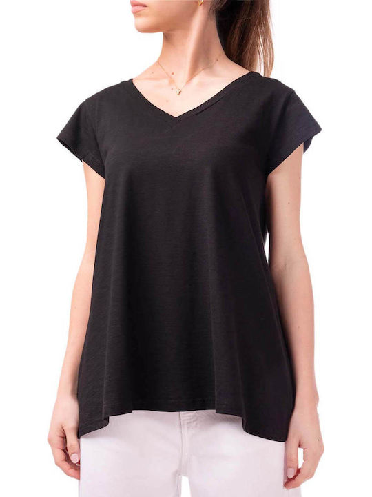 Moutaki Γυναικείο Oversized T-shirt Black