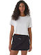 Tricou Crop Damă Alb