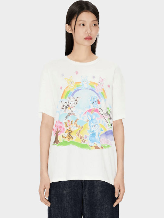 Cartoon Women's T-shirt White
