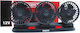 Einparts Triple 12v Car Fan Adjustable Modes