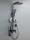 Shower Column with Bathtub Mixer 31cm Black