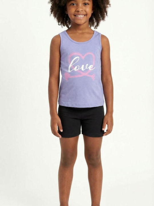 Trax Kids Set with Shorts Summer 2 Pieces Lilac