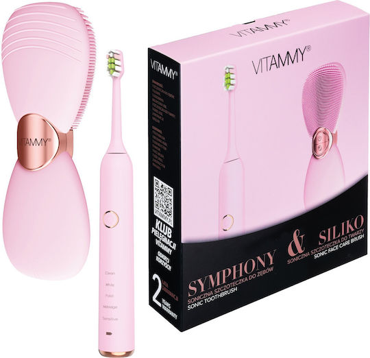 Vitammy Symphony Sonic Toothbrush Rose Gold + Vitammy Silko Sonic Facial Brush