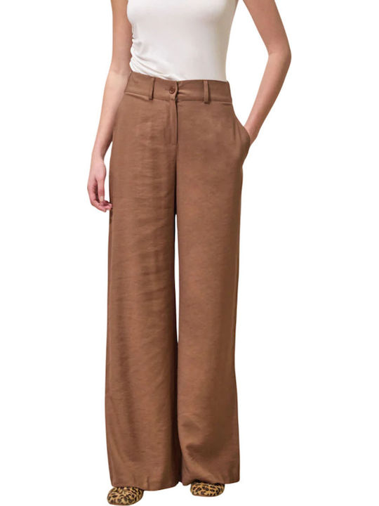 Enzzo Pantaloni Largi Dama Maro