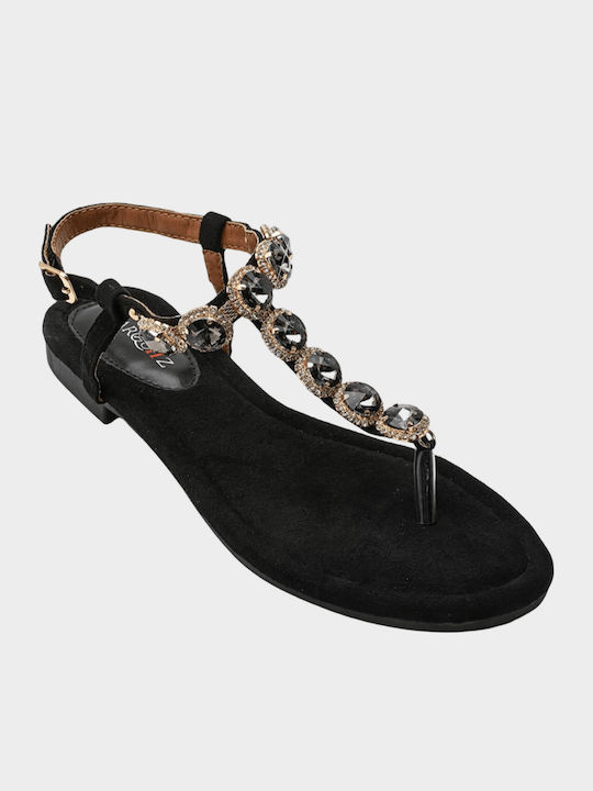 Ideal Shoes Black Sandals