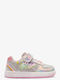 Kids Sneakers Anatomic with Hoop & Loop Closure and Silver Lights