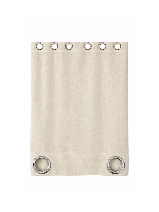 Landsh Fabric Shower Curtain with Grommets 180x200cm Ecru