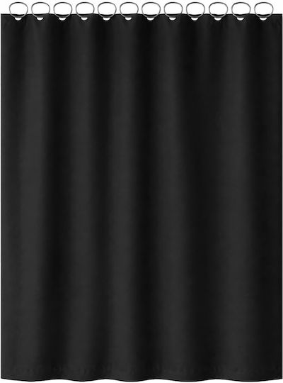 Landsh Κουρτίνα 180x200cm Μαύρη 009-YL-12617-6