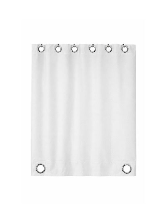 Landsh Shower Curtain with Grommets 180x200cm White