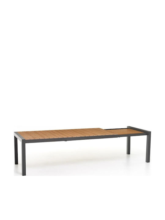 Keleman Ausziehbarer Tisch Anthrazit 295(+70)×100×75cm