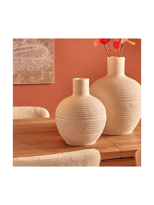 Dekorative Keramikvase Ted Ecru 26x26xH33cm