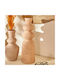 Dekorative Keramikvase Ezia Braune 15x15xH48cm
