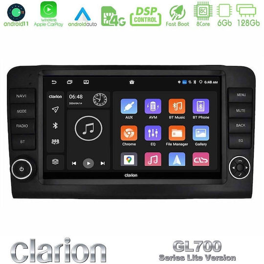 Clarion Ηχοσύστημα Αυτοκινήτου για Mercedes-Benz ML / GL Class 2006-2011 (Bluetooth/USB/WiFi/GPS/Apple-Carplay/Android-Auto) με Οθόνη Αφής 9"