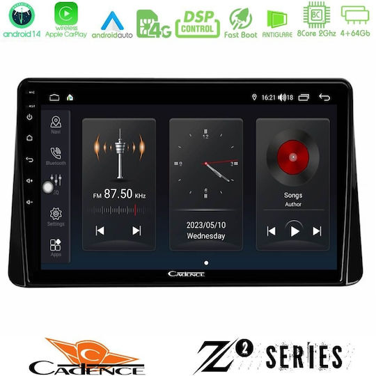 Cadence Автомобилна Аудио Система за Mitsubishi Eclipse Cross 2018-2023 Bluetooth USB WiFi GPS Apple CarPlay Android Auto с Touch Screen 9"