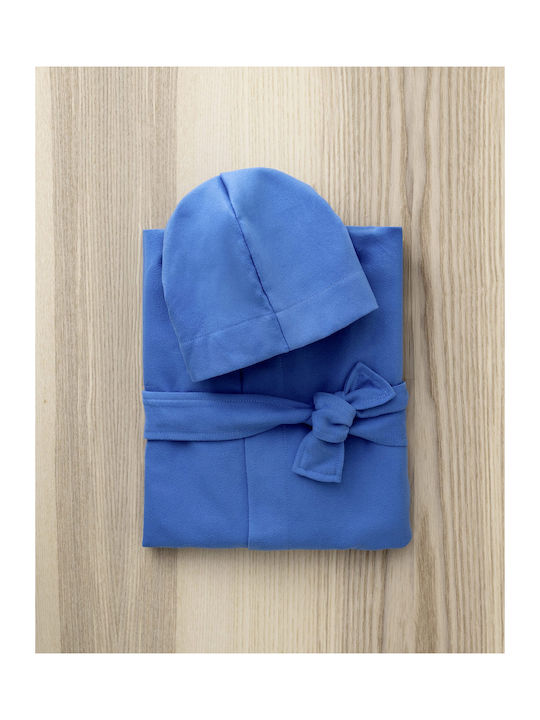 Nima Παιδικό Μπουρνούζι Blue με Κουκούλα
